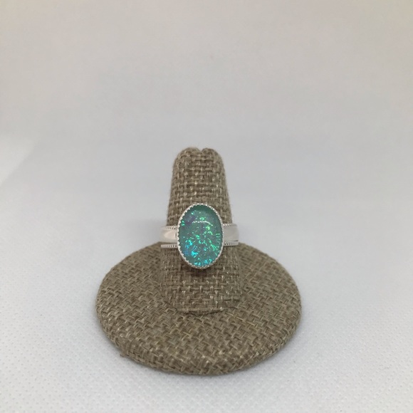 DBL~Designs by Lori~ Jewelry - 7Ct Australian Triplet Opal Ring